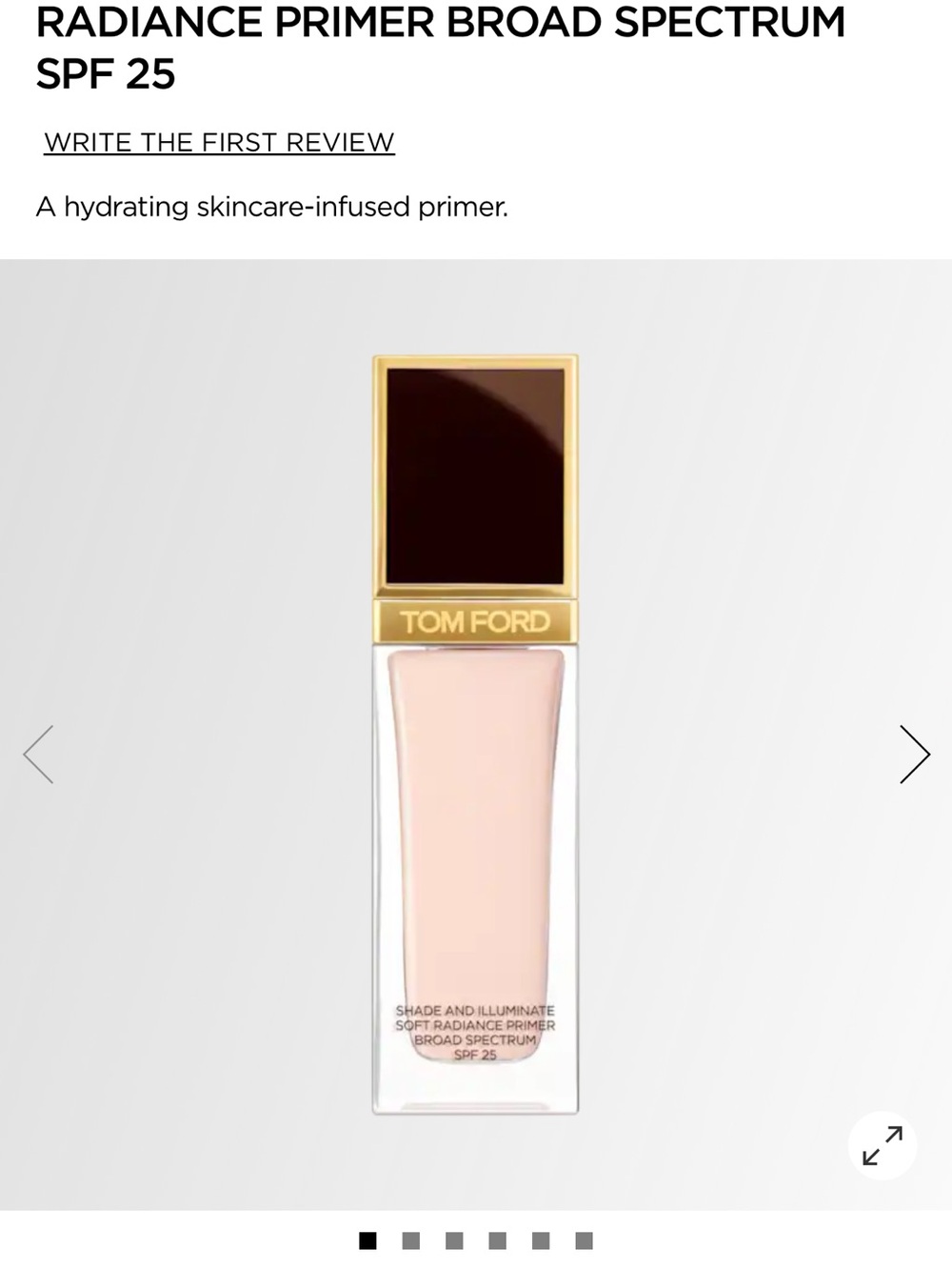 Tom Ford Radiance Primer — Soft Pink Glow